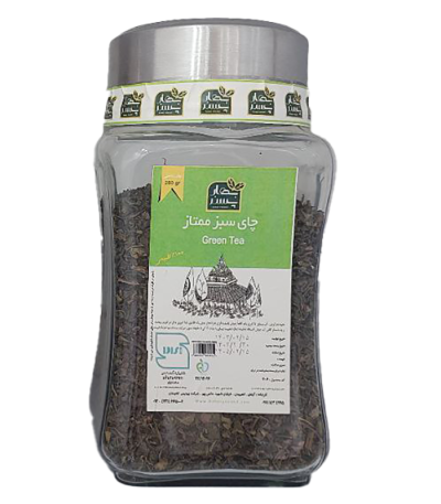 چای سبز ممتاز بهارپسند 250 گرمی شیشه‌ای، چای سبز لاهیجان